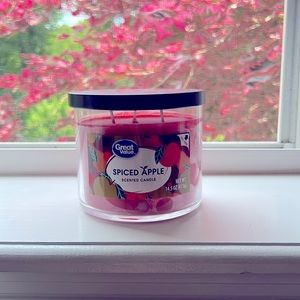 Great Value brand scented candle, spiced apple